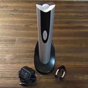 Oster Silver & Black Cordless Electric Bottle Opener with Foil Cutter
